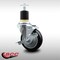 Service Caster 4'' SS Black Poly Swivel 1-7/8'' Expanding Stem Caster with Brake SCC-SSEX20S414-PPUB-BLK-TLB-178 - alternate 3